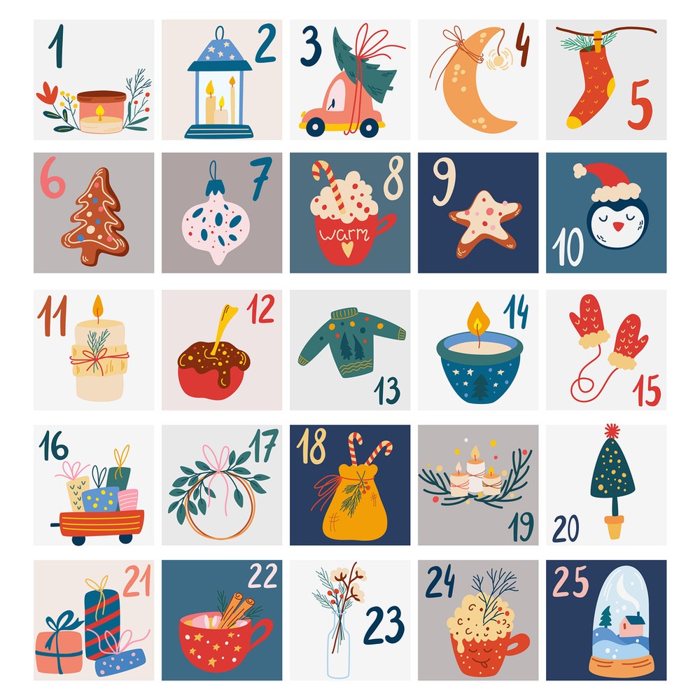 Adventkalender aus Papier