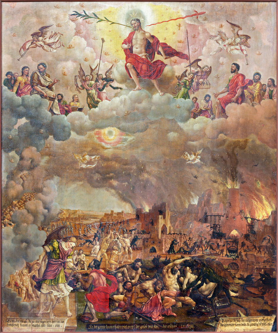 Berlin - The painting of Last Judgment in church Marienkirche by  Michael Ribestein (1558). / sedmak Berlin, Germany: The painting of Last Judgment in church Marienkirche by  Michael Ribestein (1558).
