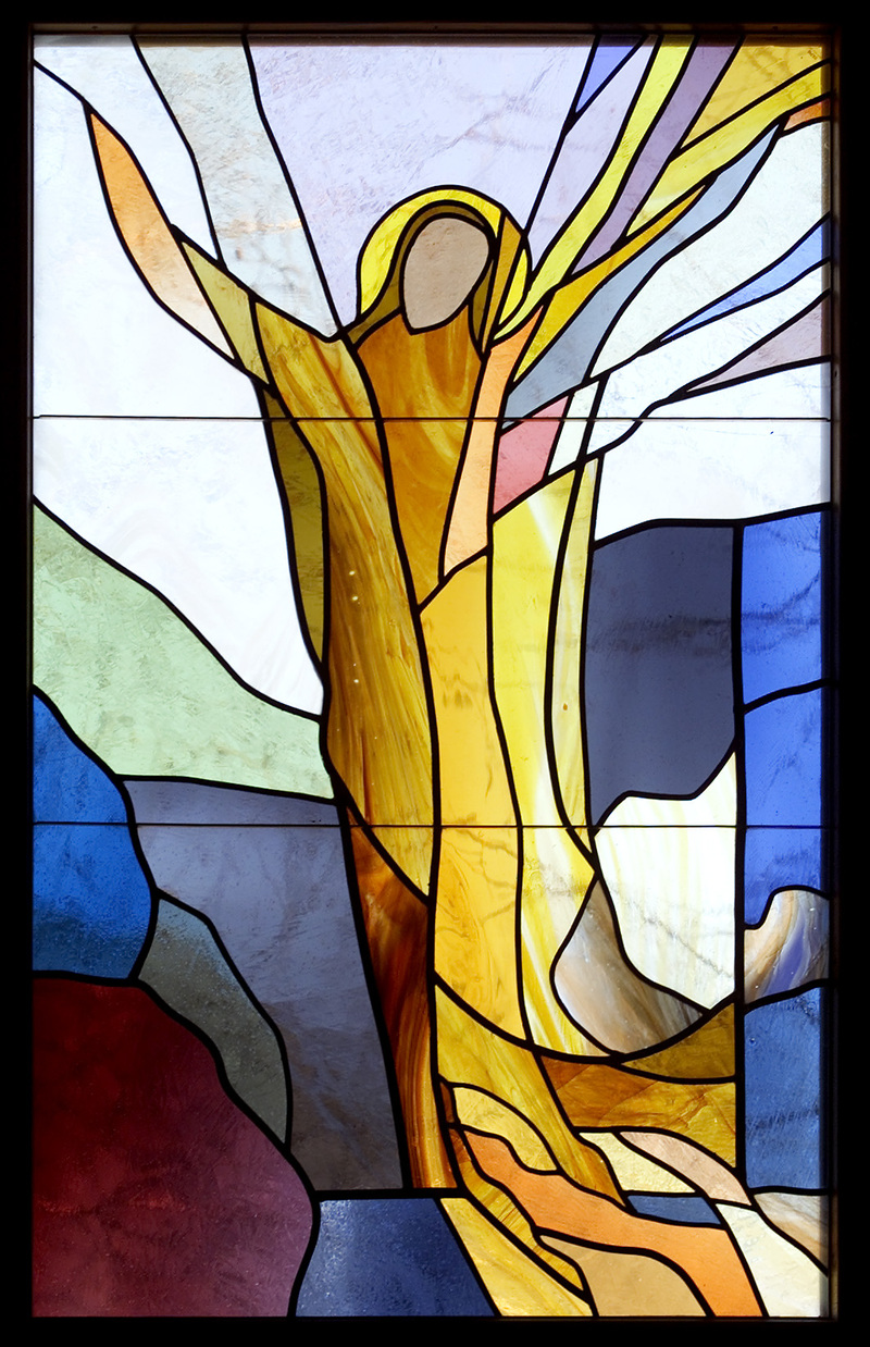 Der auferstandene Christus (Christi Himmelfahrt).      H?bersdorf, 23.3.2003     ? Franz Josef Rupprecht; A-7123 M?nchhof; Bank: Raiffeisenbank M?nchhof (BLZ 33054), Kto.-Nr.: 17.608