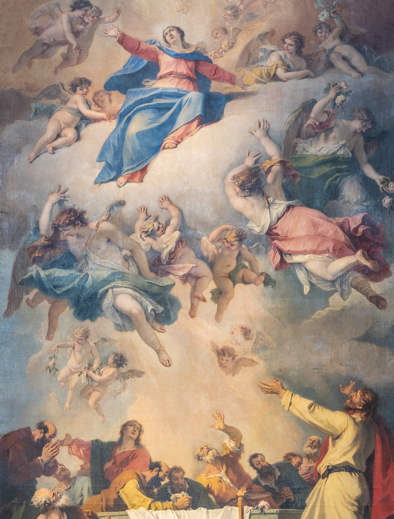 Darstellung Maria Himmelfahrt in Karlskirche in Wien. / STEPHAN SCHOENLAUB Wien, Karlskirche
